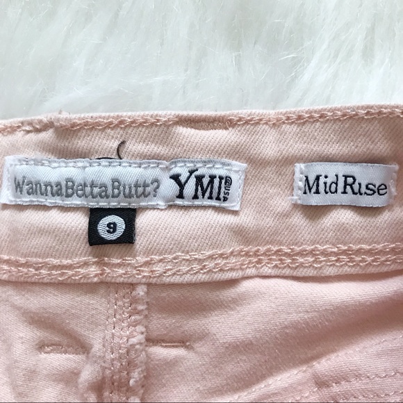 YMI skinny pink distressed jeans size 9. - Picture 4 of 5